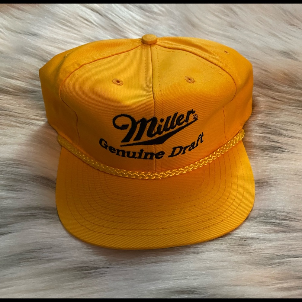 Yellow Miller Genuine Draft Hat